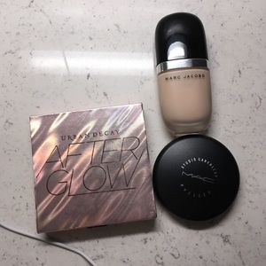 Foundation, powder, highlighter bundle